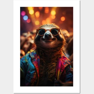 Raver Party Sloth Posters and Art